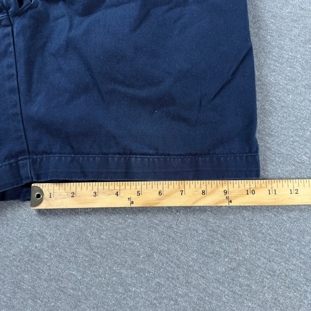 Polo Ralph Lauren Mens Tyler Short Navy Blue Pleated Chino Cotton Shorts Size 36